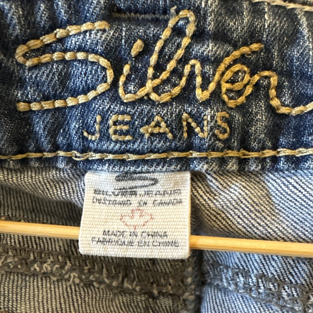 Silver Jeans Frances Capri Women W30 Blue‎ Denim Stretch Medium Wash L1268SVP356 - Picture 15 of 16